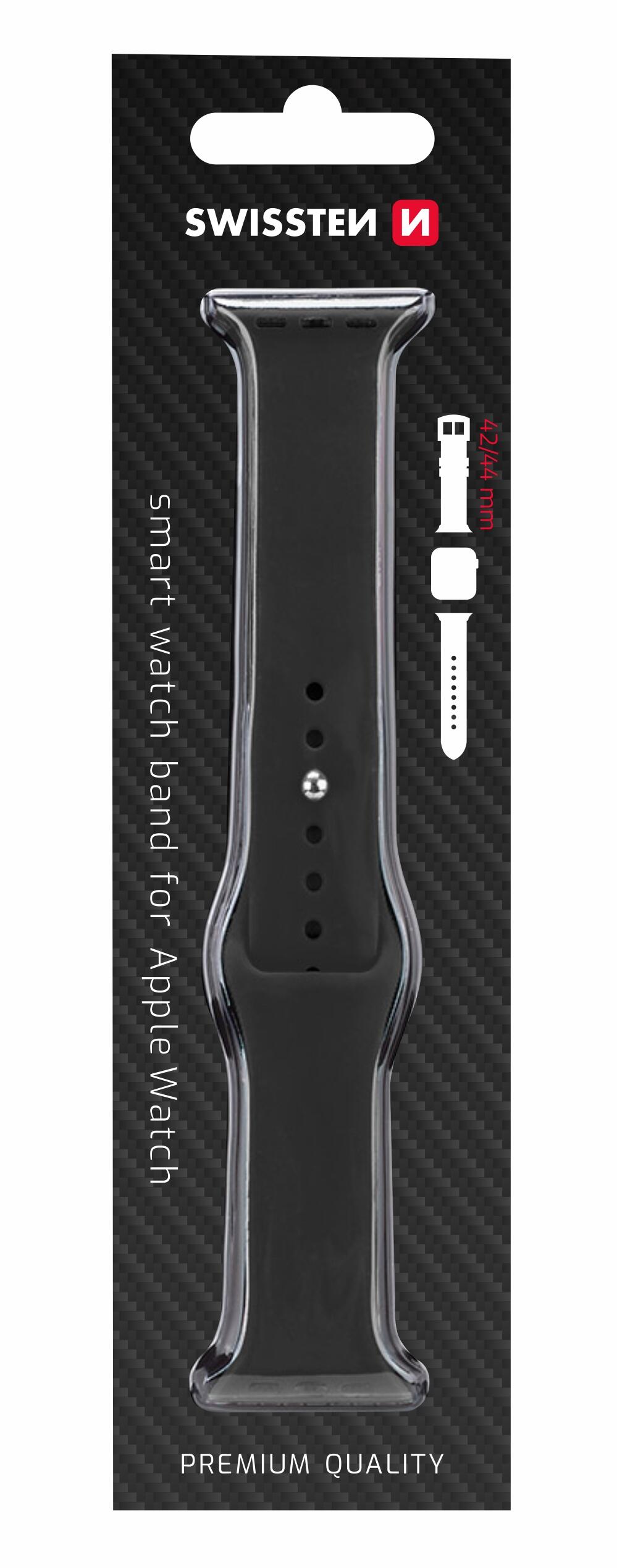 Pulseira Swissten Silicone Band for Apple Watch 42-44mm preto 2/2
