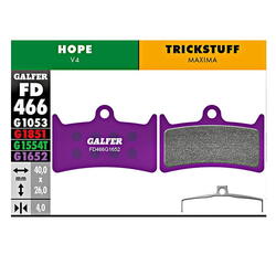 Plaquette de frein E-bike G1652 Hope V4 / Trickstuff Maxima - Purple