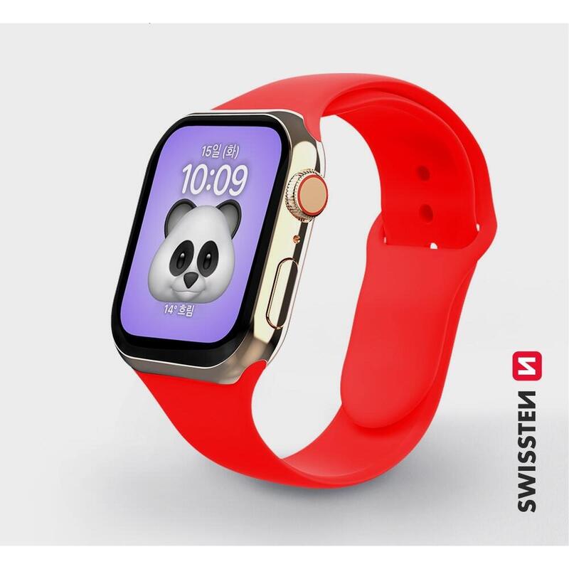 Pulseira Swissten Silicone Band for Apple Watch 38-40mm vermelho