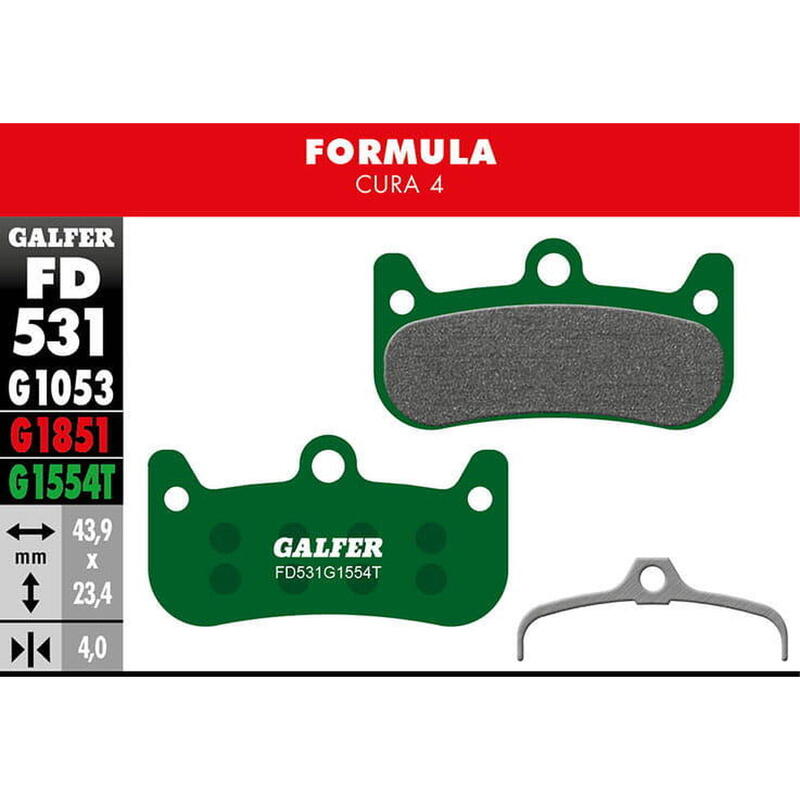 Plaquettes de frein Pro pour Formula Cura 4 - Vert