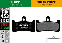 Plaquettes de frein standard pour Hope / Trickstuff - Noir