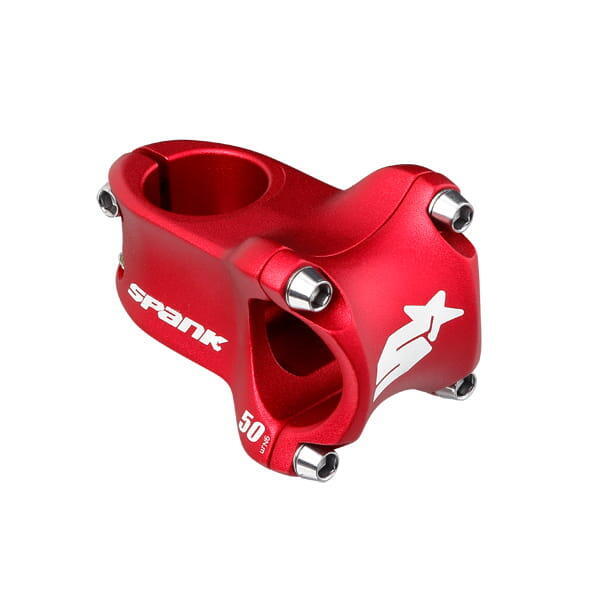 Potence Spike Race 2.0 - Rouge                   2 modèles disponibles 5390€ 6499€ -17%    * La vente débute le 05/05/2025    SPANK Potence Spike Race 2.0 - RougeVendu exclusivement en ligne   