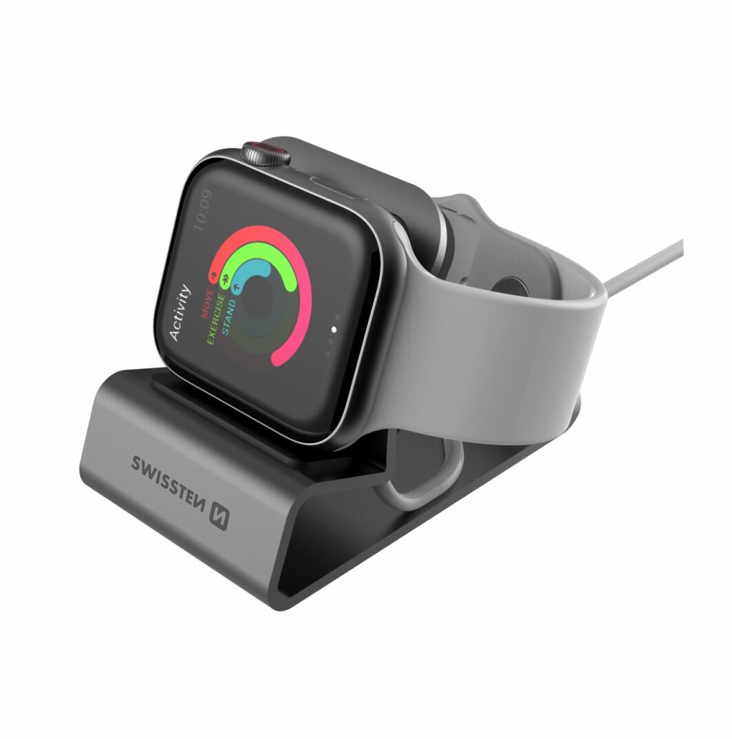 Stand Swissten Aluminum for Apple Watch cinzento 2/3