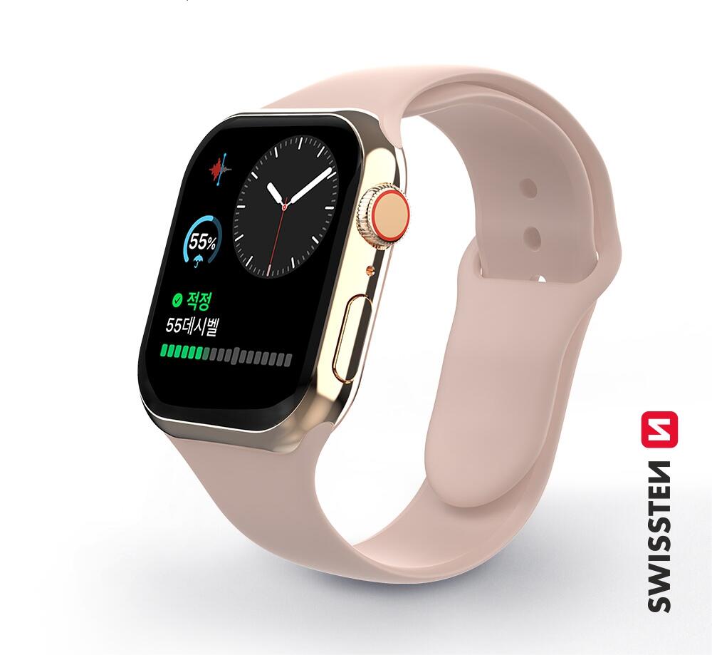 SWISSTEN Pulseira Swissten Silicone Band for Apple Watch 38-40mm rosa