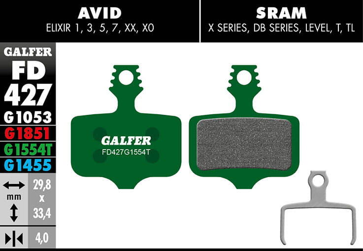 GALFER BIKE Pro Bremsbelag - Avid Elixir, 1, 3, 5, 7, XX, XO