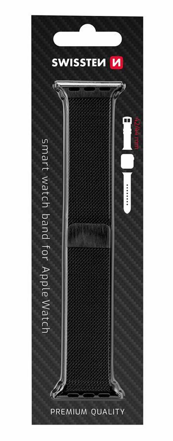Pulseira Swissten Mesh Band for Apple Watch 42-44mm preto 2/2