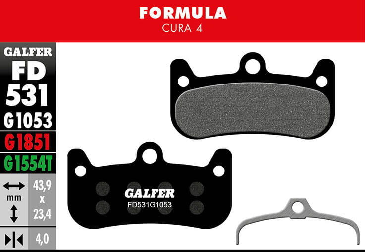 GALFER BIKE Pastiglie freno standard per Formula Cura 4 - Nero