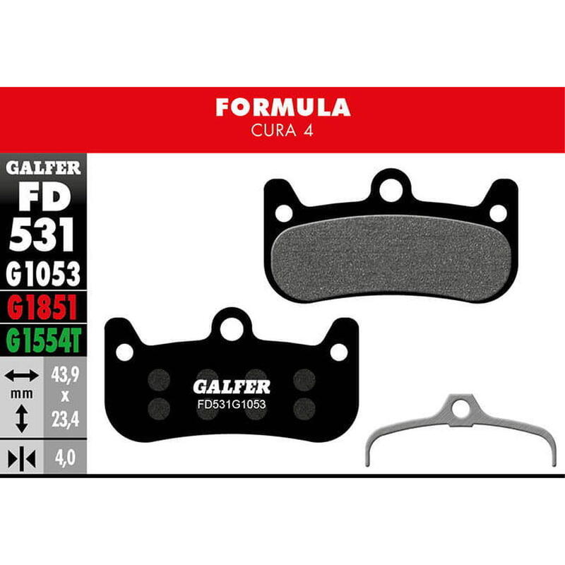 Pastillas de freno estándar para Formula Cura 4 - Negro