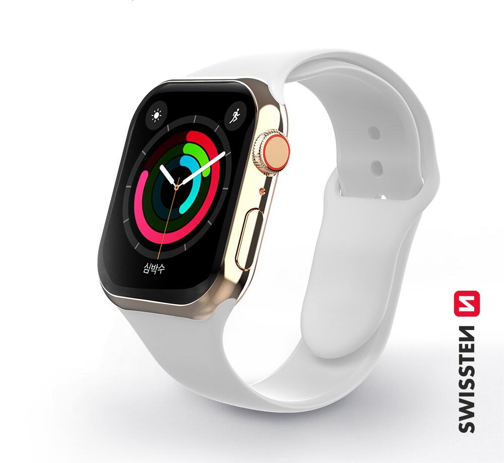 Pulseira swissten silicone band for apple watch 42-44mm branco