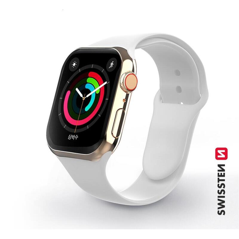 Pulseira Swissten Silicone Band for Apple Watch 42-44mm branco