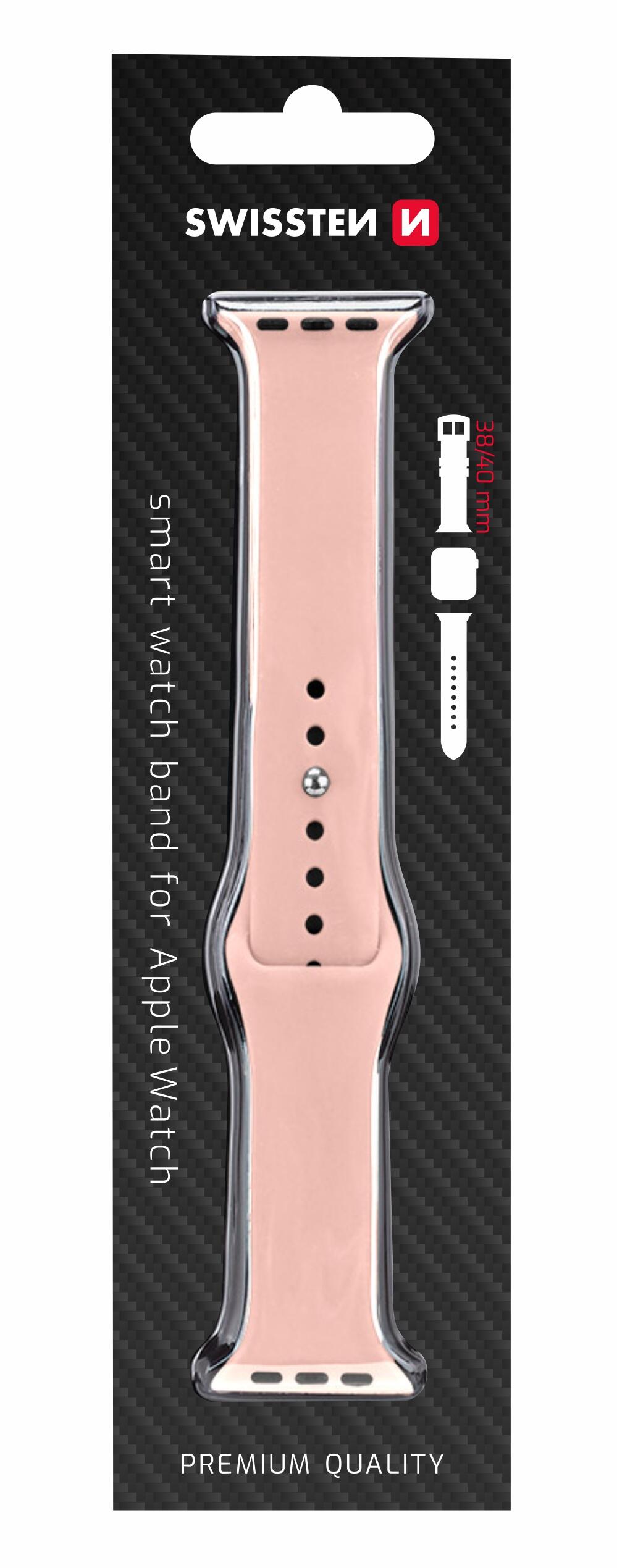 Pulseira Swissten Silicone Band for Apple Watch 38-40mm rosa 2/2