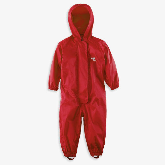 MUDDY PUDDLES Kids Red Waterproof All in One Recycled