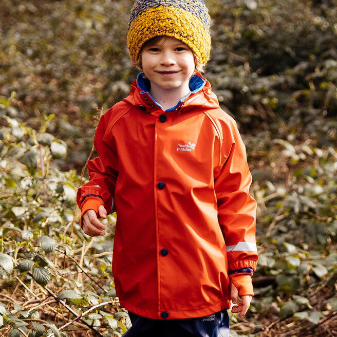 Kids Red Waterproof Jacket Recycled 4/4