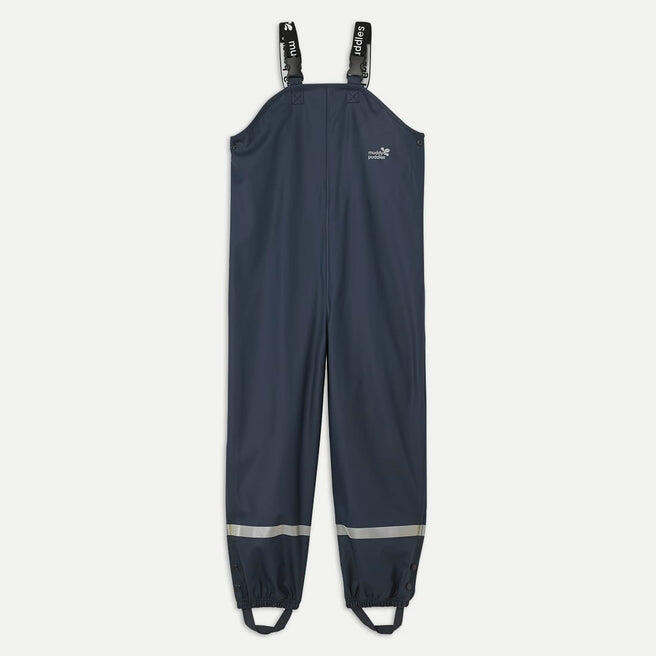 Kids Navy Blue Waterproof Dungarees Recycled 1/3