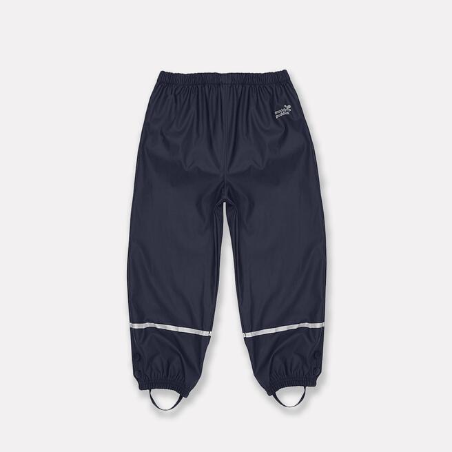 MUDDY PUDDLES Kids Navy Blue Waterproof Trousers Recycled