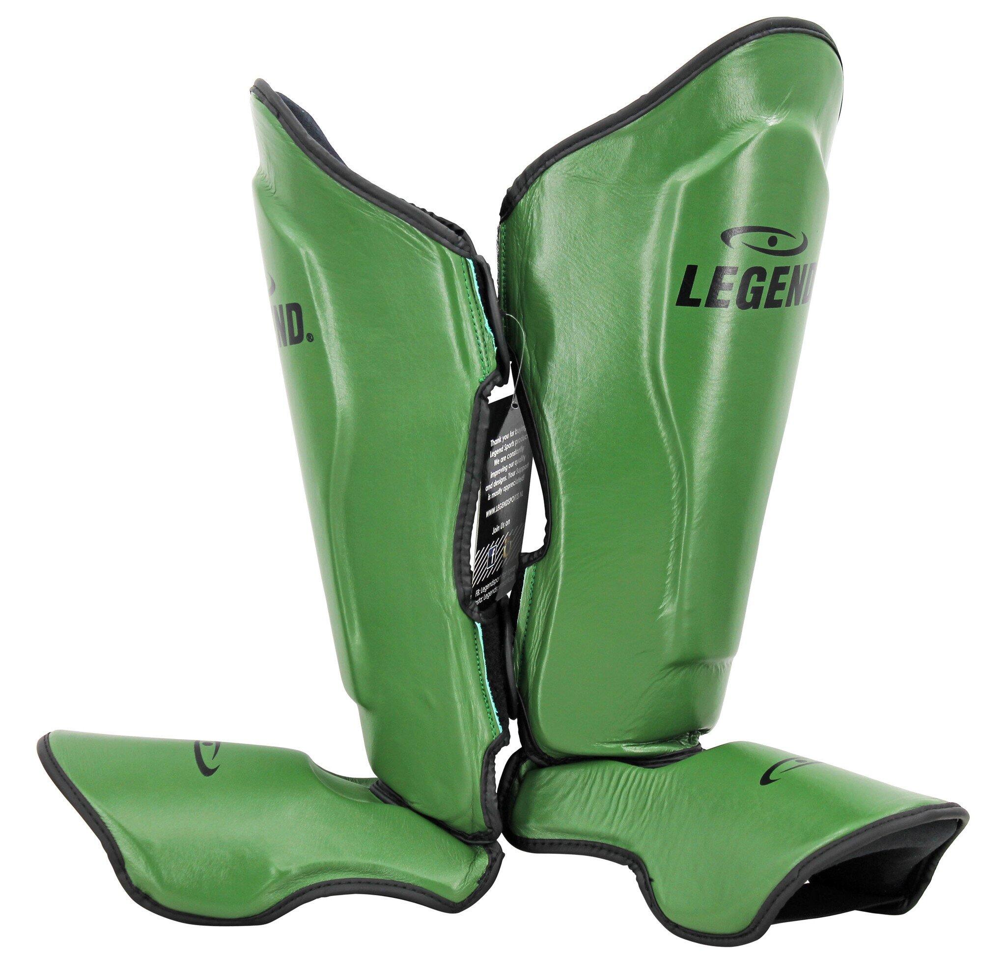 Kickboks Scheenbeschermers Heren/Dames Army Leer 4/5