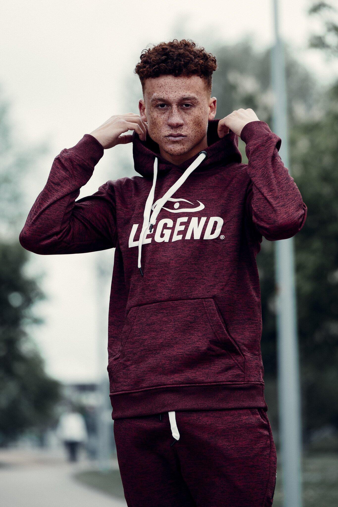 Legend Sports SlimFit joggingpak rood met capuchon 3/5