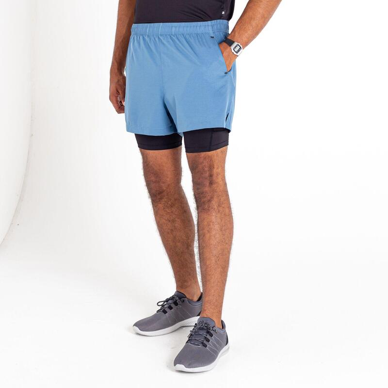 Recreate II korte fitnessbroek voor heren - Blauw