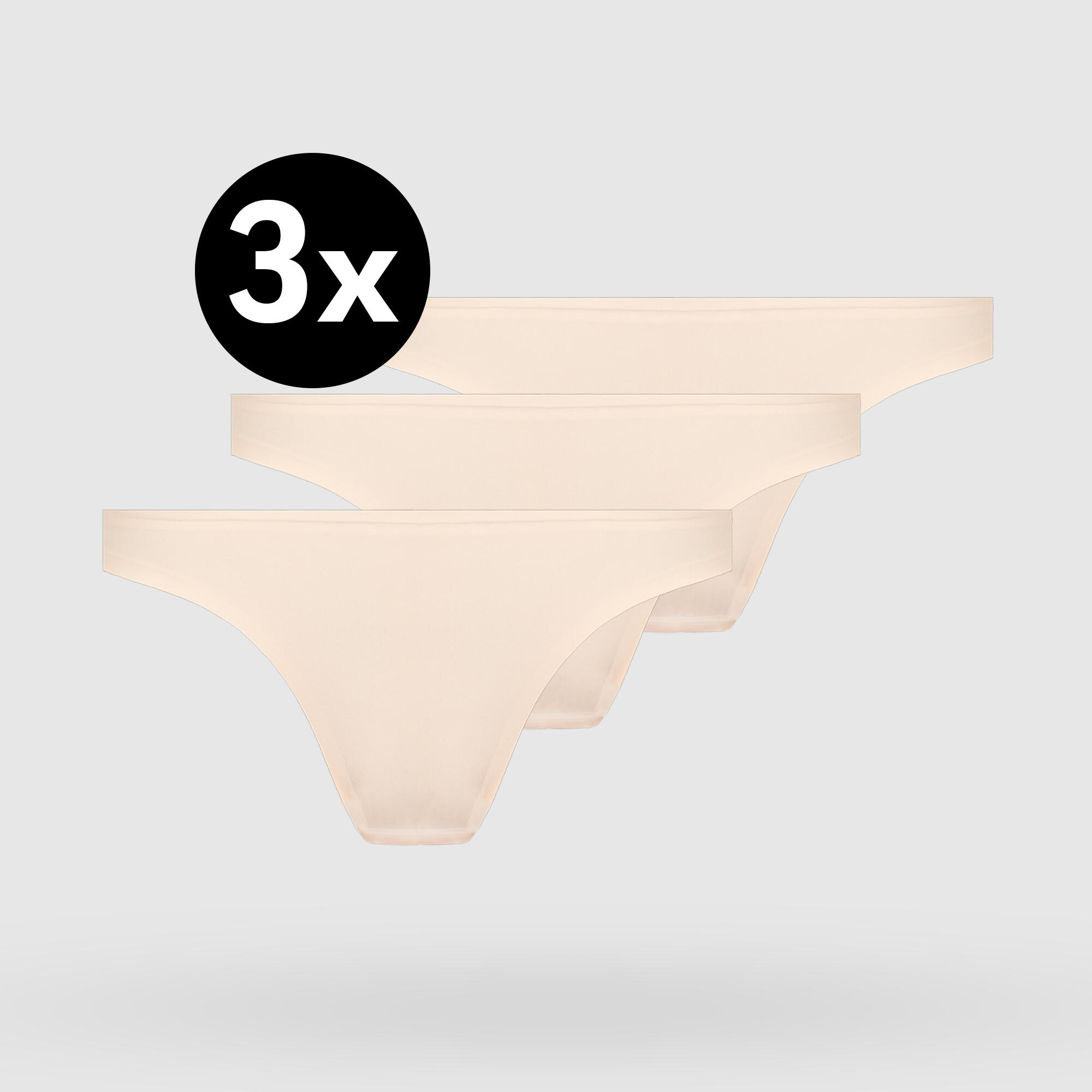 SMILODOX Damen Slip 3x Felisha Nude
