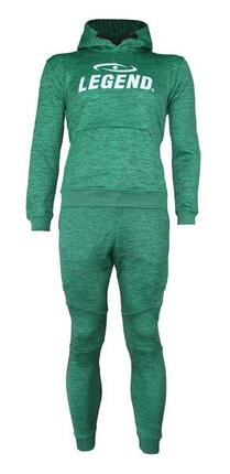 Ensemble Jogging avec Capuche Enfants/Adultes Vert SlimFit Polyester