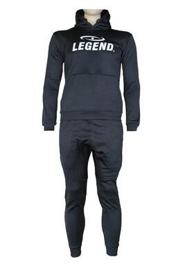 Legend sports joggingpak slimfit met hoodie kids 10-11 zwart