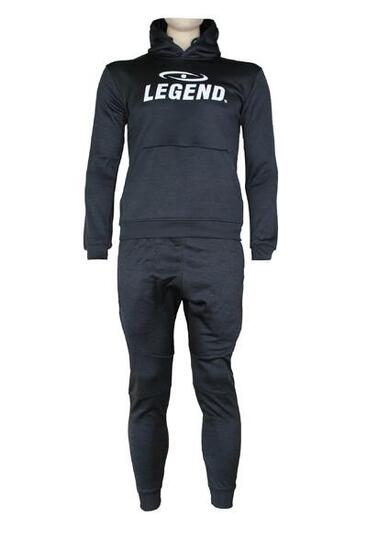 Ensemble Jogging avec Capuche Enfants/Adultes Noir SlimFit Polyester