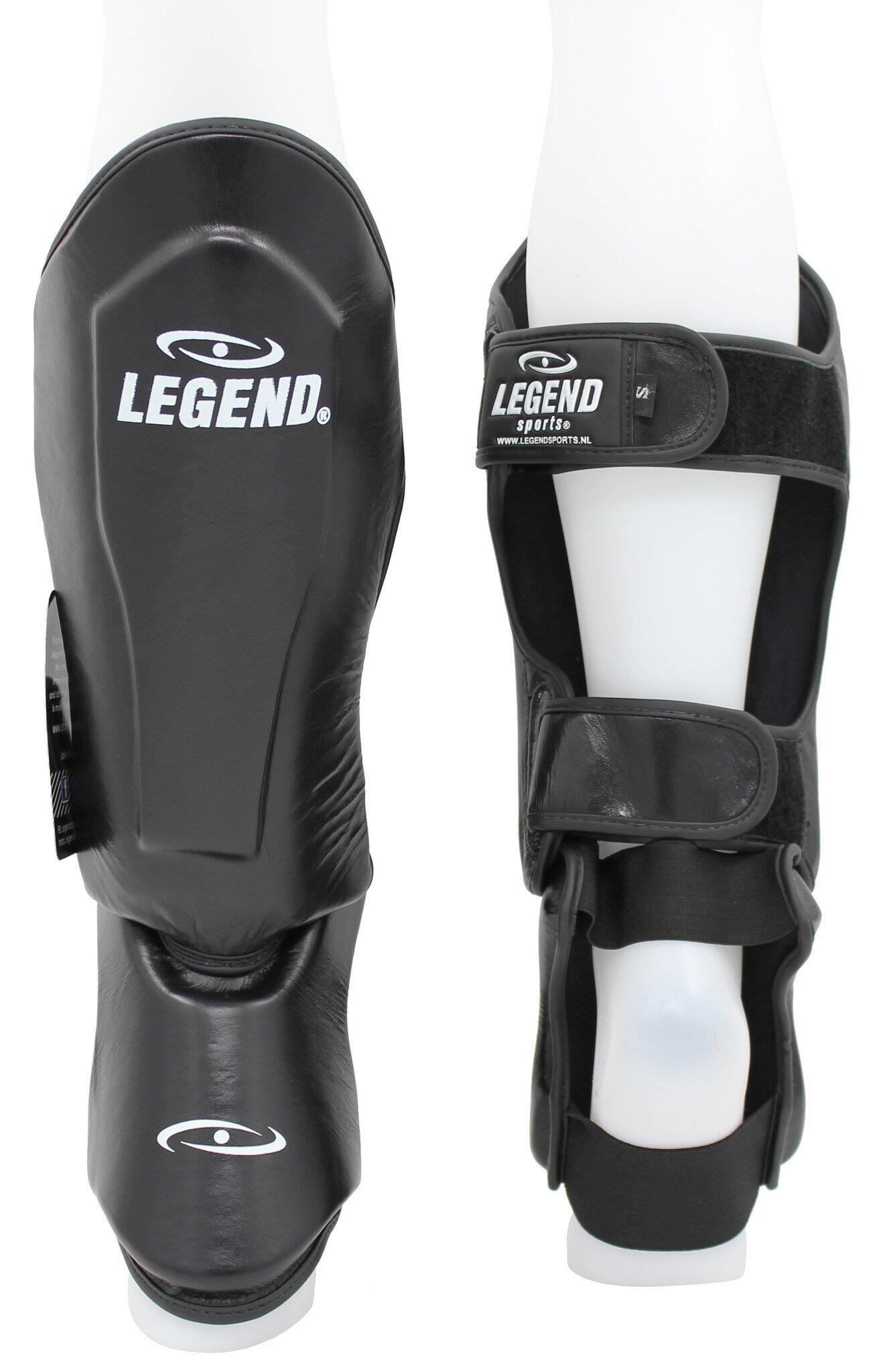 Kickboks Scheenbeschermers Heren/Dames Zwart Leer - Verschillende kleuren en 2/5
