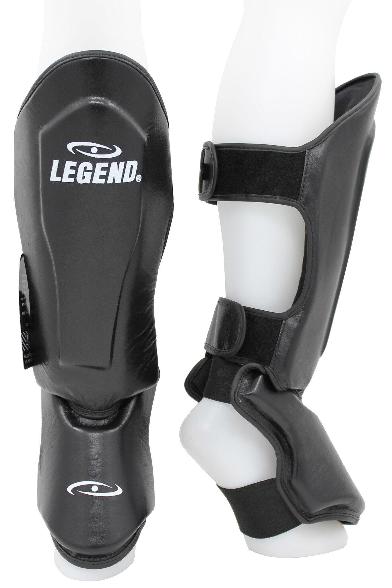 Kickboks Scheenbeschermers Heren/Dames Zwart Leer - Verschillende kleuren en 3/5