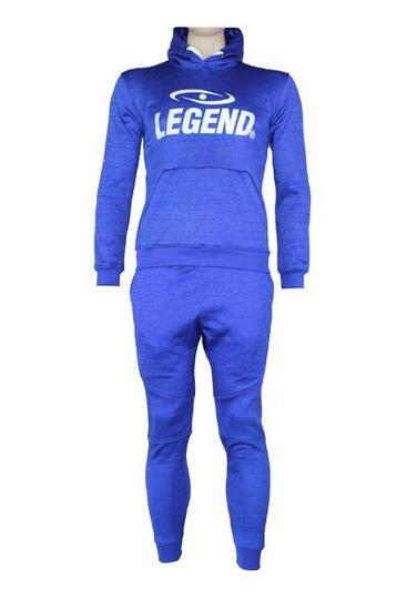 Ensemble Jogging avec Capuche Enfants/Adultes Bleu SlimFit Polyester