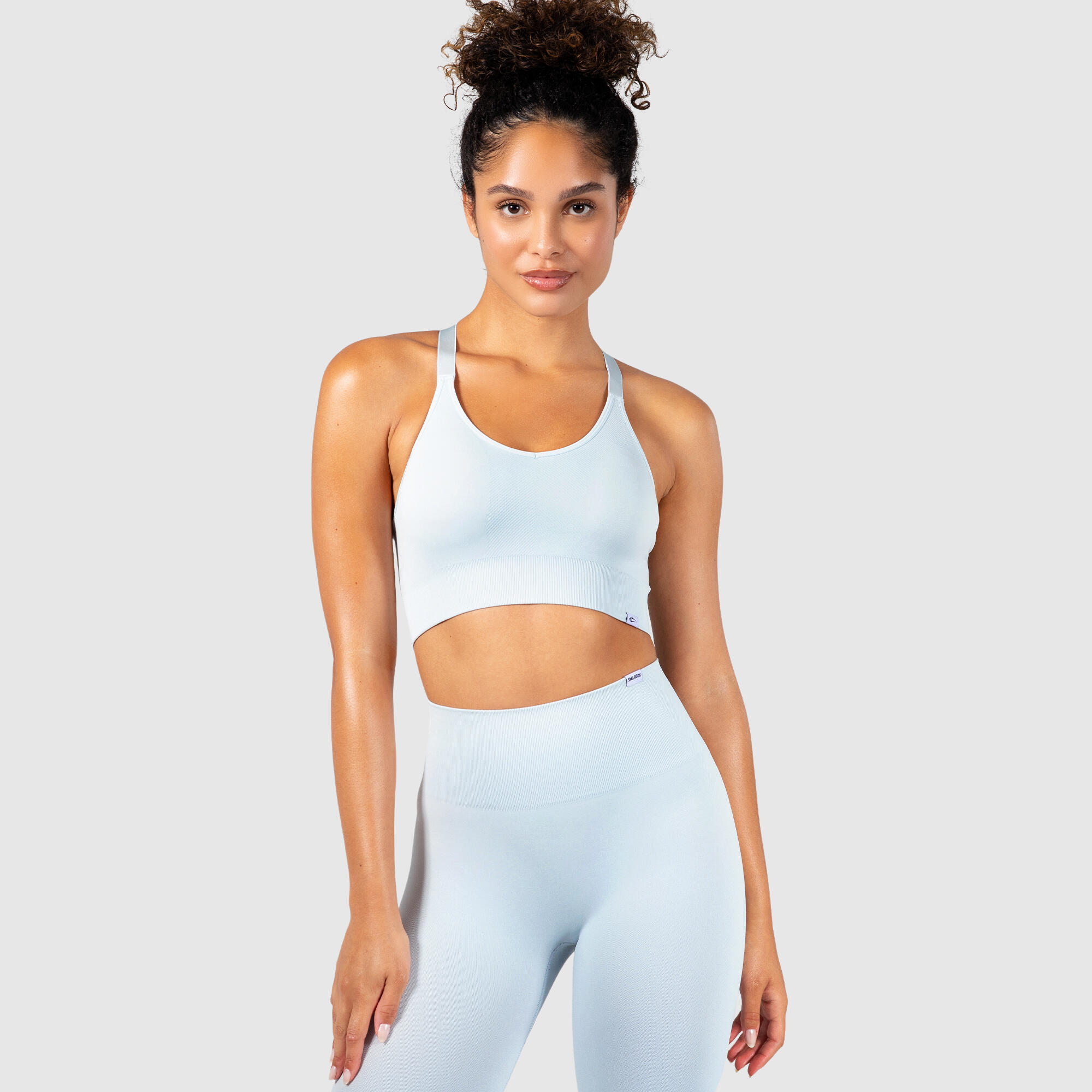SMILODOX Damen Sport BH Abbi Hellblau