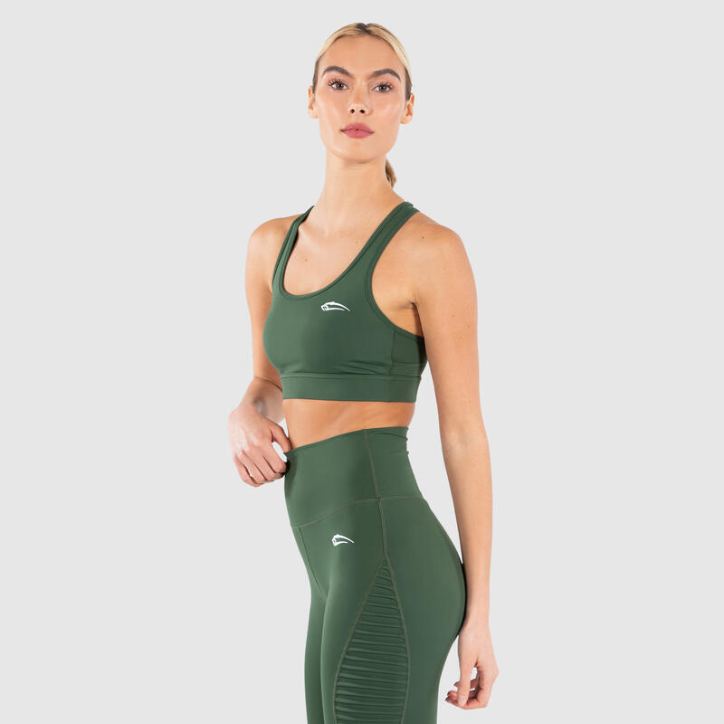 Damen Sport BH Advanced Infinite Olive für Sport & Freizeit