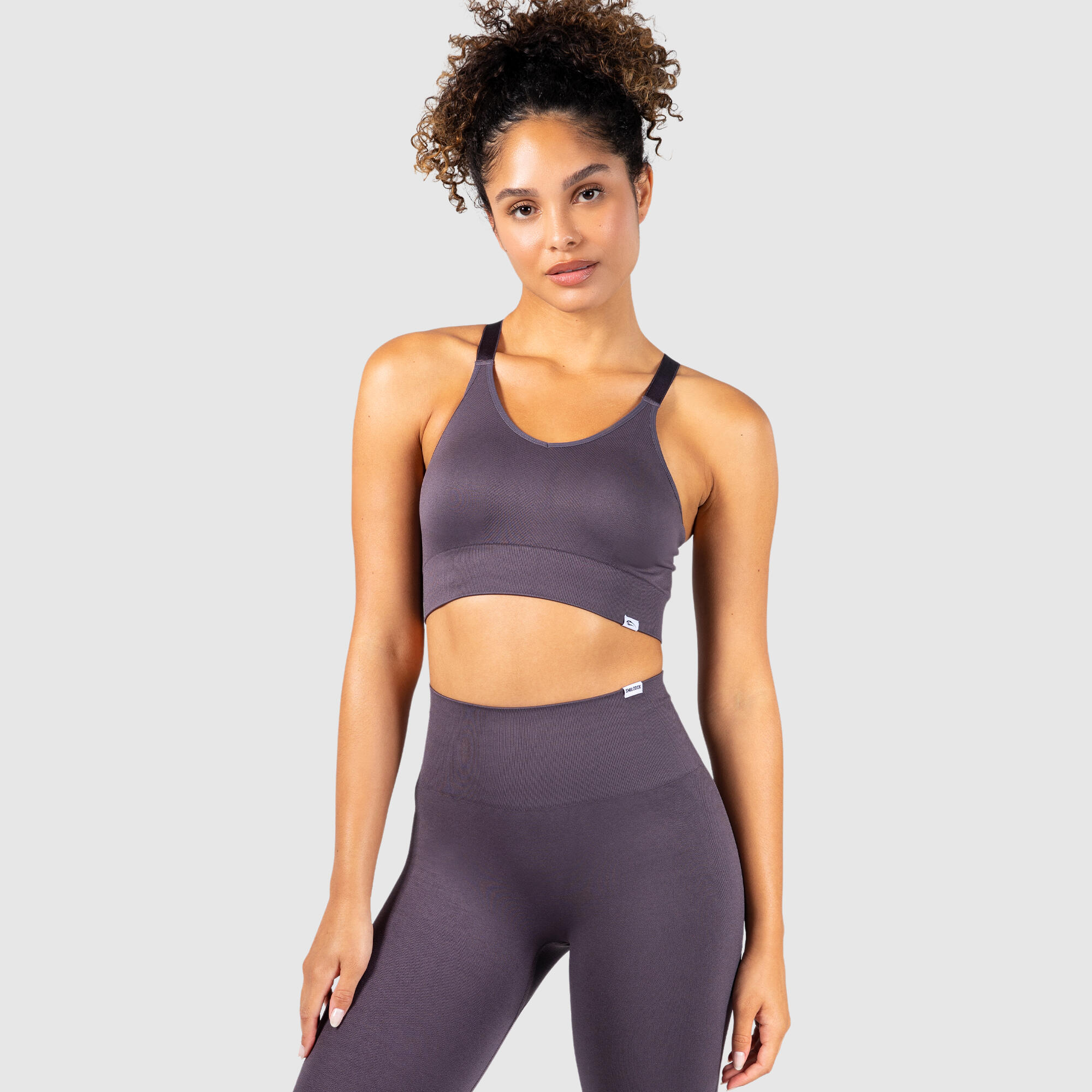 SMILODOX Damen Sport BH Abbi Anthrazit