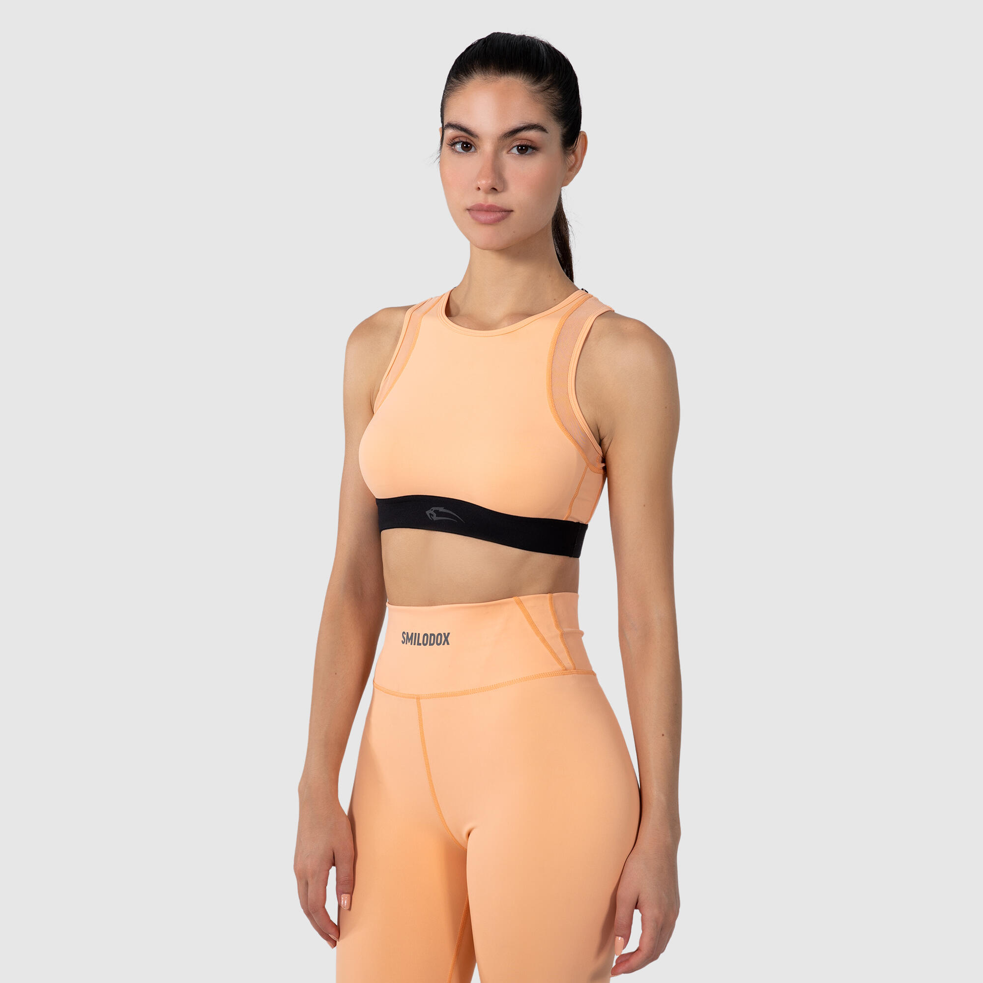 SMILODOX Damen Sport BH Emma Aprikose