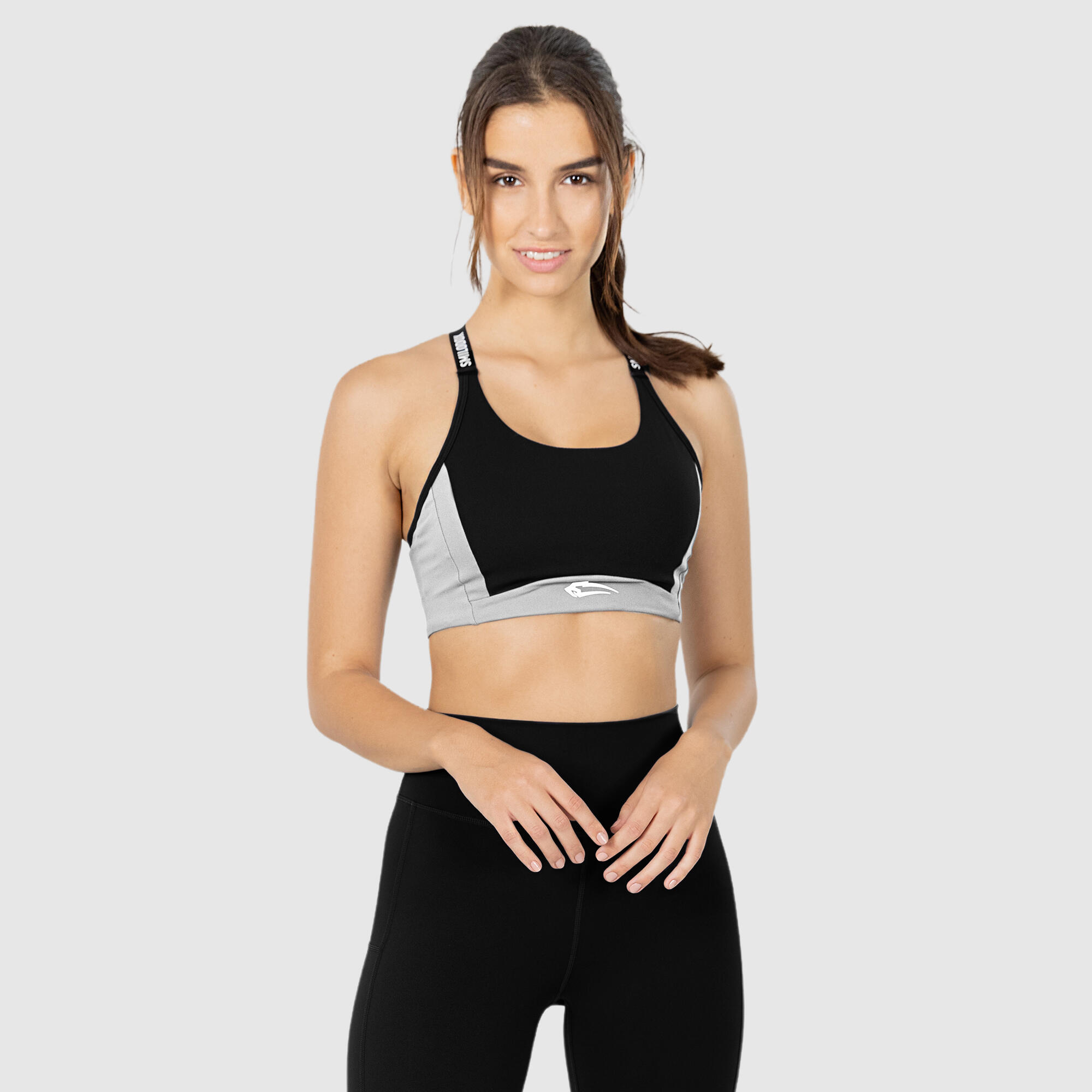 SMILODOX Damen Sport BH Advanced Cordie Schwarz