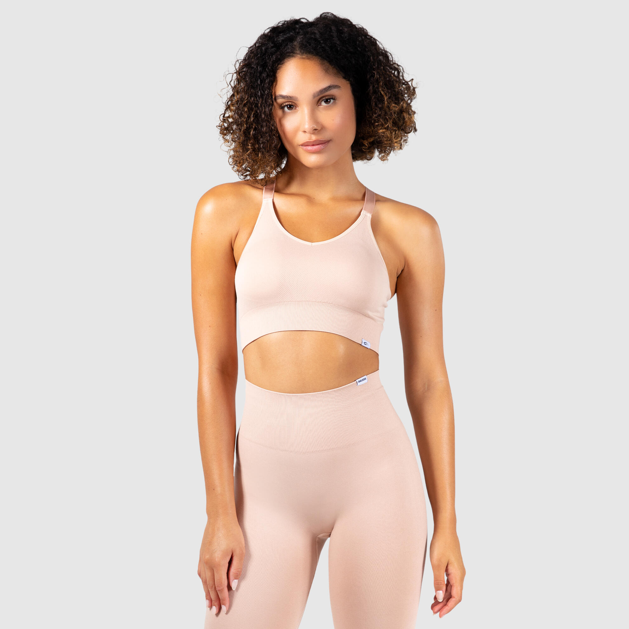 SMILODOX Damen Sport BH Abbi Beige