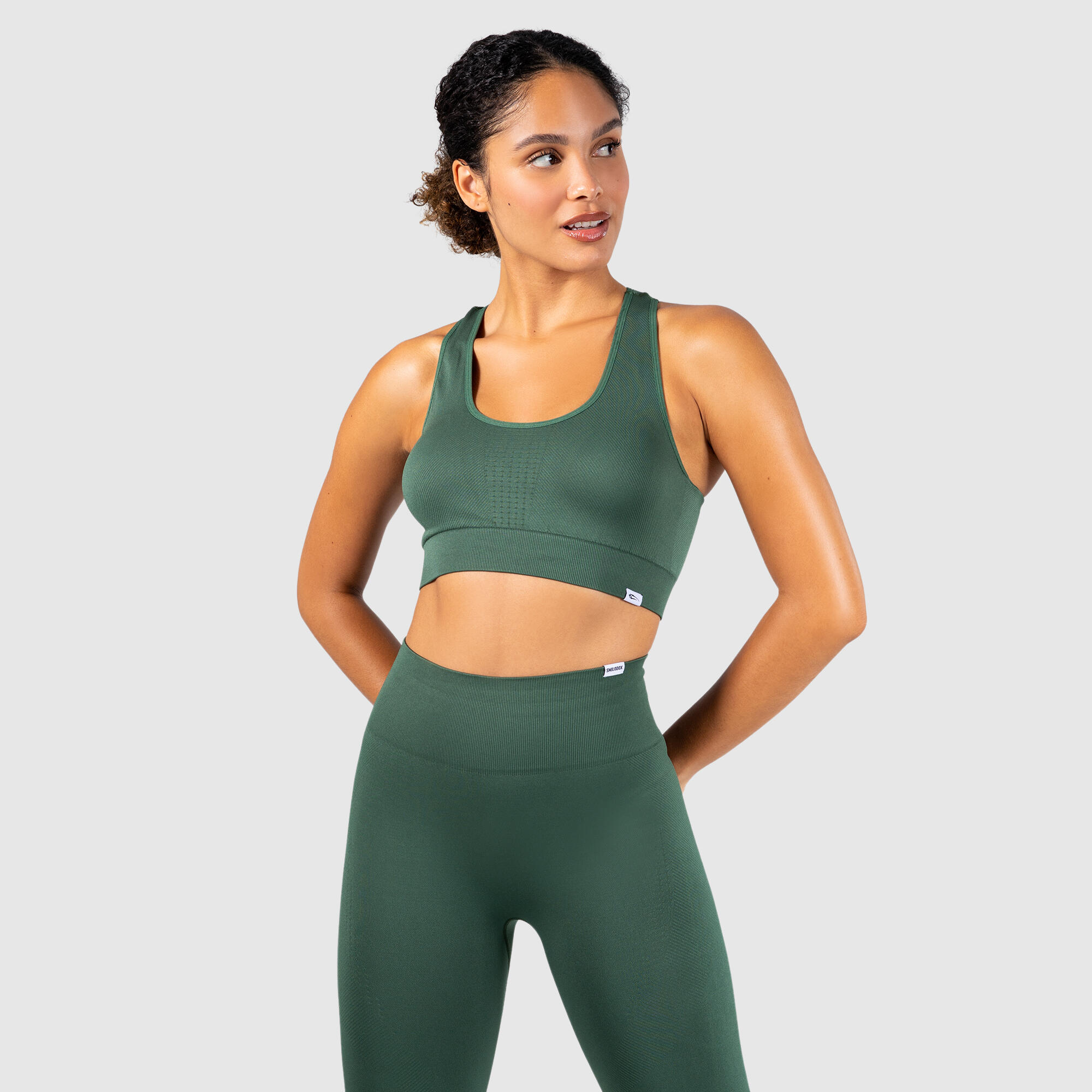 SMILODOX Damen Sport BH Vanessa Grün