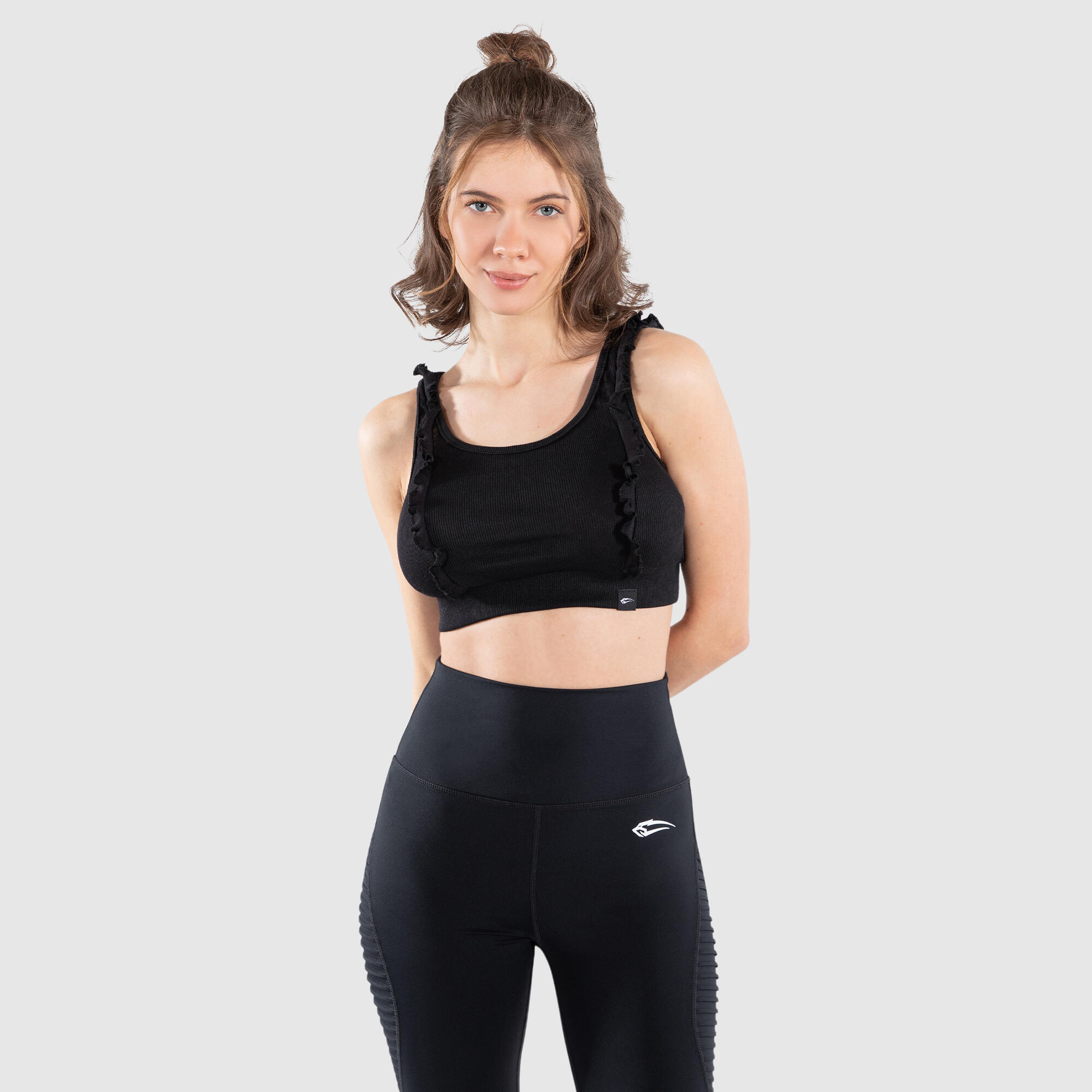 SMILODOX Damen Sport BH Letty Schwarz
