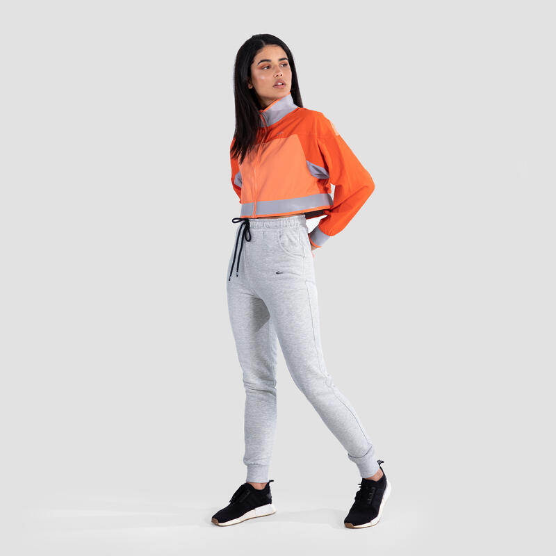 Damen Crop Jacke Flash Orange für Sport & Freizeit