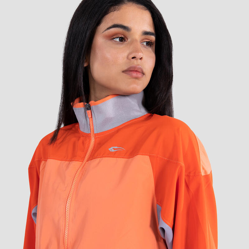 Damen Crop Jacke Flash Orange für Sport & Freizeit