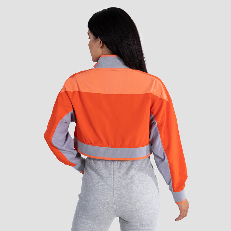 Damen Crop Jacke Flash Orange für Sport & Freizeit