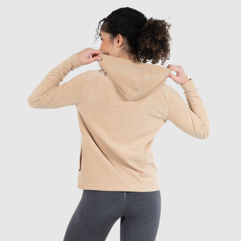 Damen Fleecejacke Torey Beige für Sport & Freizeit