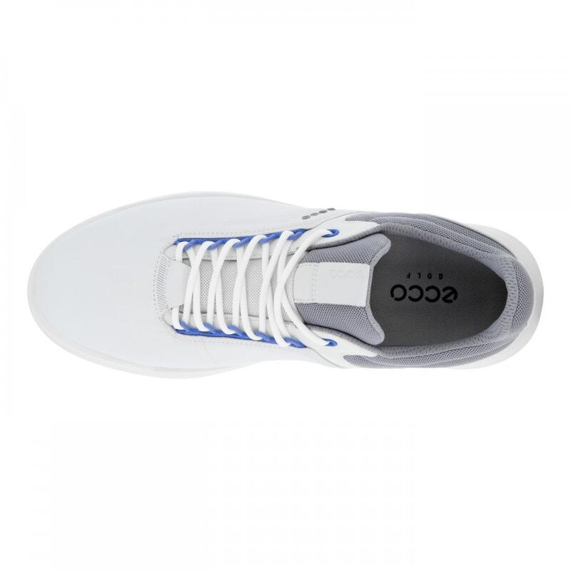 ECCO Core, Zapatos de Golf Hombre, Cuero Impermeables, Blanco/Gris/Silver,
