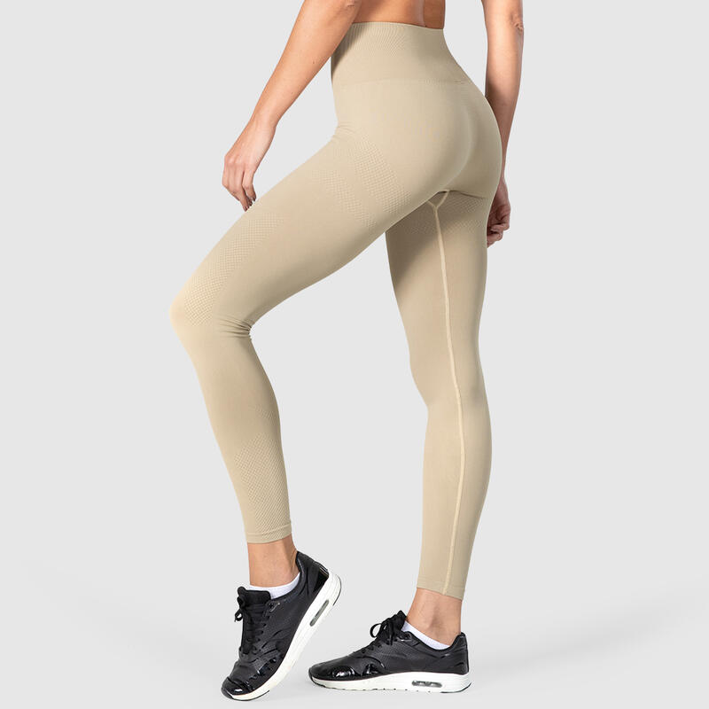 Damen High Waist Leggings Kaycee Beige für Sport & Freizeit