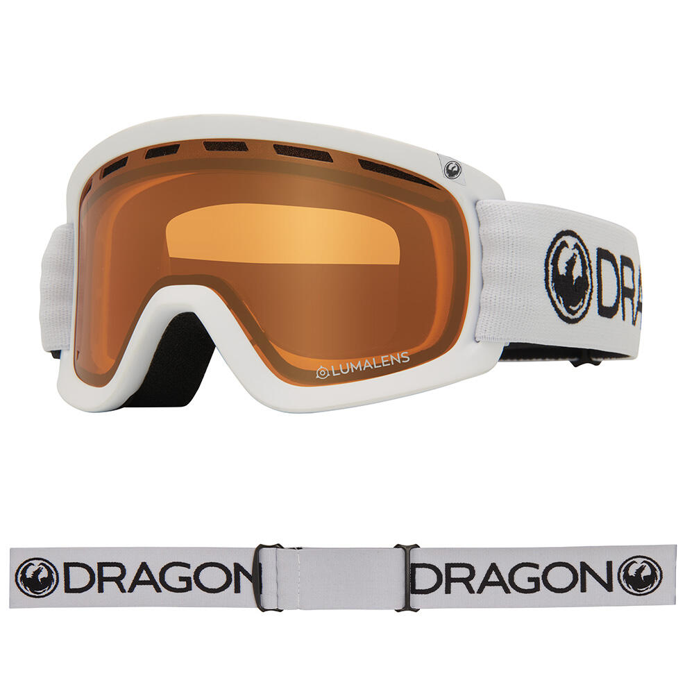 Dragon - D2 Lunettes De Ski Unisexes - White/ll Amber - Masque De Ski - Blanc|orange - Taille Unique - Decathlon