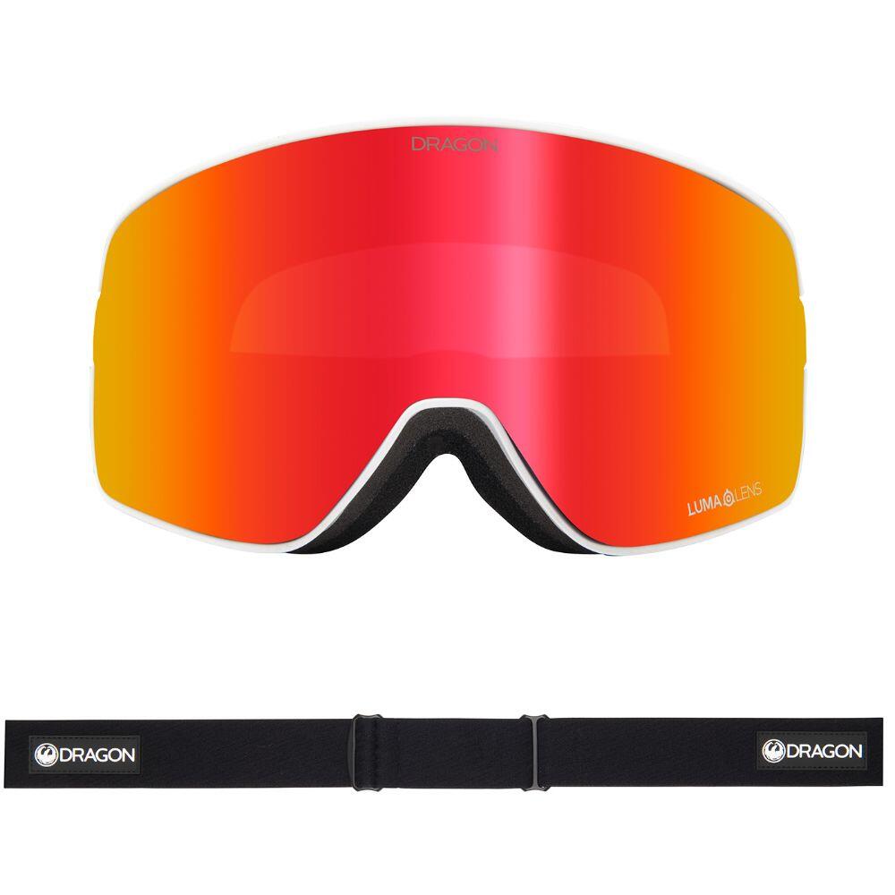 NFX2 SNOW GOGGLES - Volcano/Red Ion & Light Rose DRAGON - Decathlon