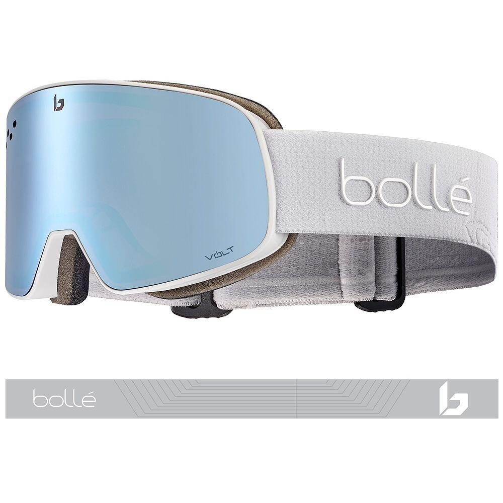 BOLLÉ NEVADA Unisex Snow Goggles - Matte Lightest Grey/Volt Ice Blue
