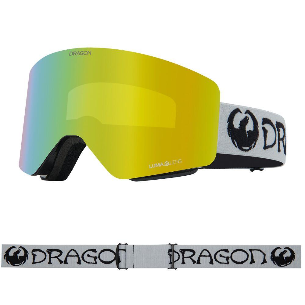 DRAGON R1 OTG SNOW GOGGLES - Classic Grey/Gold Ion & Amber