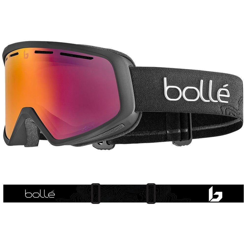 BOLLÉ CASCADE SNOW GOGGLES - Matte Black/Volt Ruby