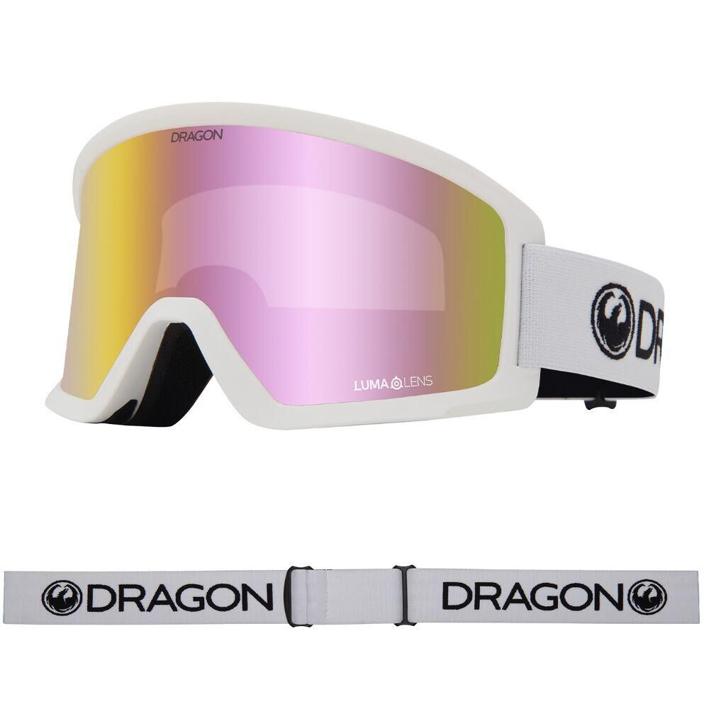 DRAGON DX3 L OTG SNOW GOGGLES - White/Pink Ion