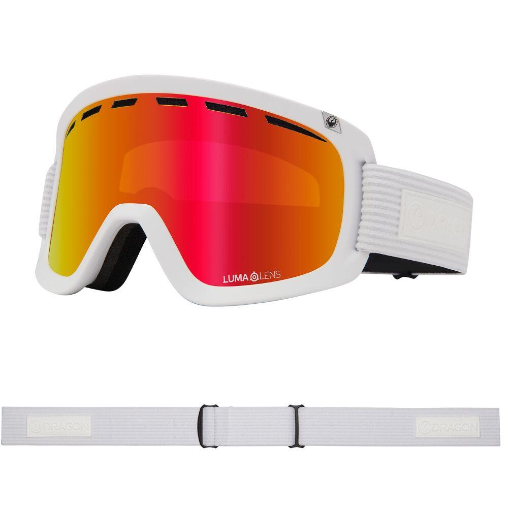 DRAGON D1 OTG SNOW GOGGLES - Corduroy/Red Ion